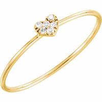 Heart of Diamonds Ring in 14K Yellow Gold