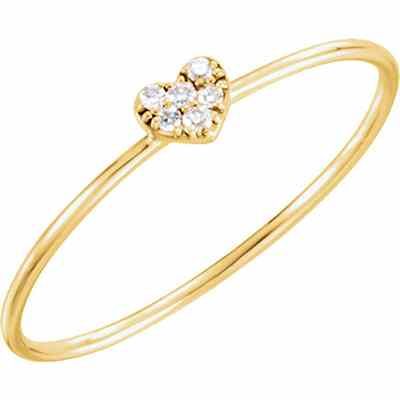 Heart of Diamonds Ring in 14K Yellow Gold -  - STLRG-651921Y