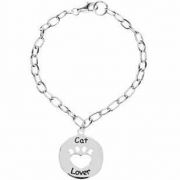 Heart U Back - Cat Lover Bracelet in Sterling Silver