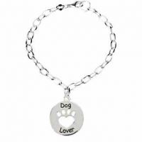 Heart U Back - Dog Lover Bracelet in Sterling Silver