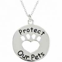 Heart U Back - Protect our Pets Sterling Silver Pendant