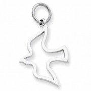 Holy Spirit Dove Pendant, 14K White Gold