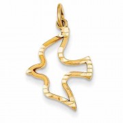 Holy Spirit Dove Pendant in 14K Yellow Gold