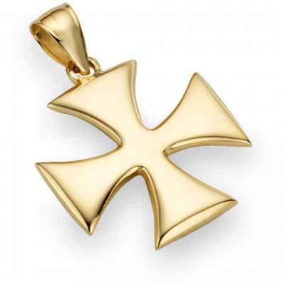 Holy Warrior Cross Pendant, 14K Yellow Gold -  - CR-3
