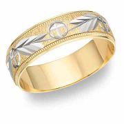 Hosanna Cross Wedding Band Ring