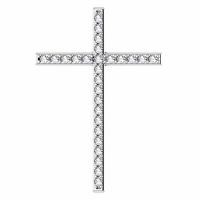 The Resurrection Diamond Cross Pendant in Sterling Silver