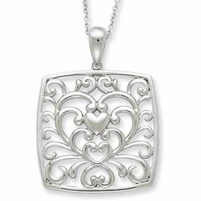 I Care About You Sterling Silver Pendant -  - QG-QSX388