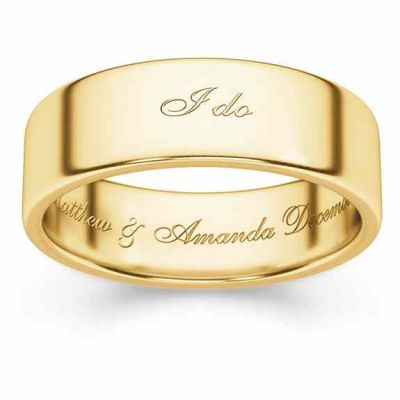 I Do Personalized Wedding Band Ring, 14K Gold -  - WVR-100Y