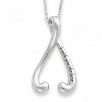 I Wish You The Best Sterling Silver Necklace -  - QG-QSX267