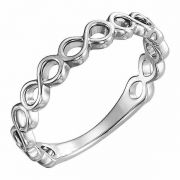 Repeating Infinity Ring in Sterling Silver