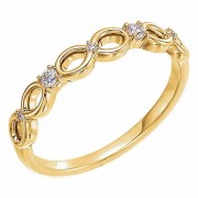 Infinity Inspired Diamond Band, 14K Yellow Gold