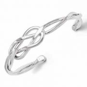 Infinity Knot Slip-on Bangle Bracelet in Sterling Silver