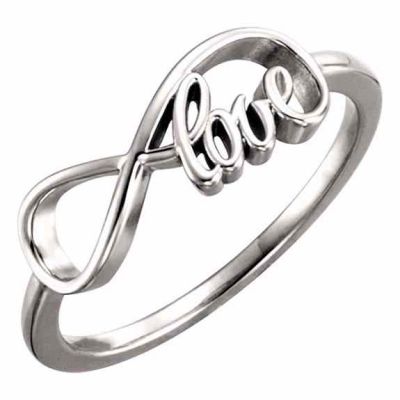 Infinity Love Ring in 14K White Gold -  - STLRG-51380W
