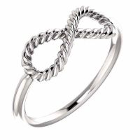 Infinity Rope Ring in 14K White Gold