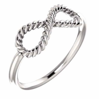 Infinity Rope Ring in 14K White Gold -  - STLRG-51724W