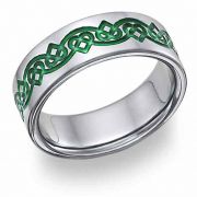 Irish Celtic Heart Love Knot Wedding Band