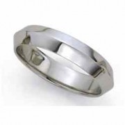 Knife-Edge Platinum Wedding Band - 5mm