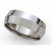 Knife Edge Platinum Wedding Band - 8mm