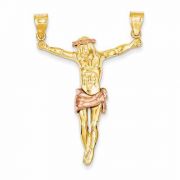 Large Corpus Pendant in 14K Two-Tone Rose Gold