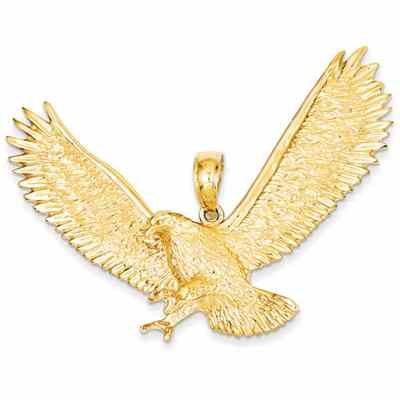 Large Eagle Pendant in 14K Gold -  - QG-K4852