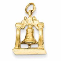 Liberty Bell Pendant, 14K Gold