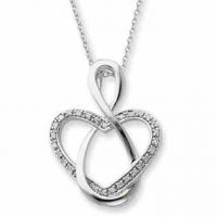 Lifetime Friendship Heart Necklace in Sterling Silver