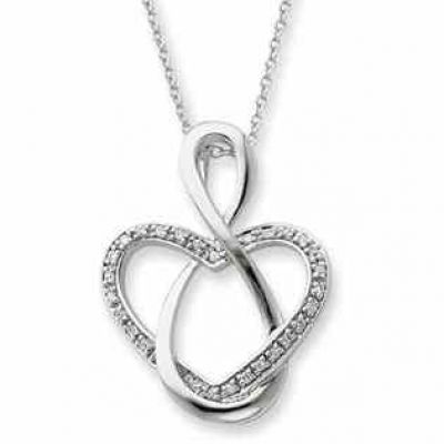 Lifetime Friendship Heart Necklace in Sterling Silver -  - QG-QSX235