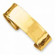 Lightly-Hammered Cuff Bracelet, 14K Gold (3/4")