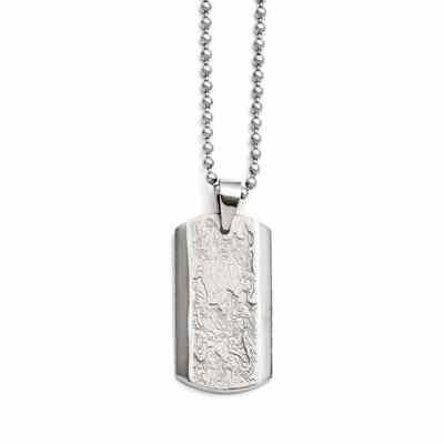 Liquid Stainless Steel Dog Tag Necklace -  - QGPD-SRN1442