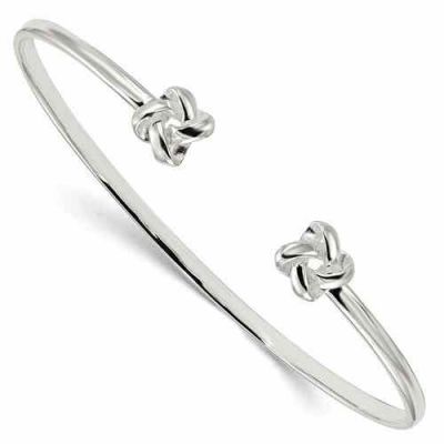 Love Knot Cuff Bracelet in Silver -  - QGBR-QB1214