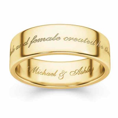 Male and Female Created He Them Wedding Ring -  - BVR-GEN52Y