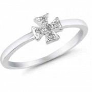 Maltese Cross Diamond Ring