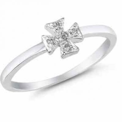Maltese Cross Diamond Ring -  - SK-DR-2