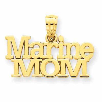 Marine Mom 14K Gold Pendant -  - QGPD-C3092