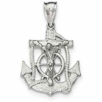 Mariner Crucifix Pendant, Sterling Silver