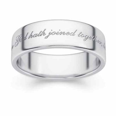 Mark 10:9 "What God Hath Joined Together" Ring Sterling -  - BVR-MARK109SS
