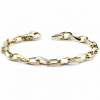 Men's 14K Gold Angular Link Bracelet