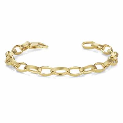 Men s Elliptical Link Bracelet, 14K Gold -  - AS-1318-8528