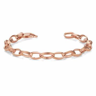 Men s Elliptical Link Bracelet, 14K Rose Gold -  - AS-1318-8528R