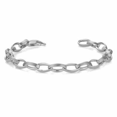 Women s Elliptical Link Bracelet, 14K White Gold -  - AS-1318-8528W-2