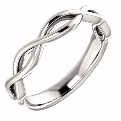 Women s Infinity Knot Wedding Band Ring -  - STLRG-122437WW