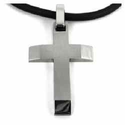 Men s Titanium Cross Pendant -  - TCR-3