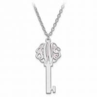Monogram Custom Key Necklace in Sterling Silver