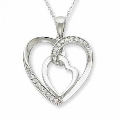 My Heart To Yours Sterling Silver Pendant -  - QG-QSX331