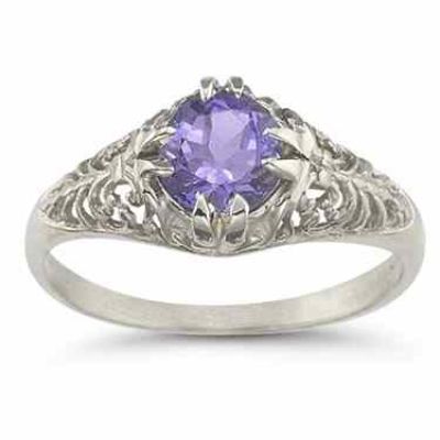 Mythical Amethyst Ring in .925 Sterling Silver -  - HGO-R60AMSS