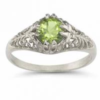 Mythical Peridot Ring in .925 Sterling Silver