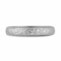 Handmade Paisley Floral Wedding Band .925 Sterling Silver