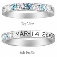 Personalized Alternating Gemstone Birthstone Ring