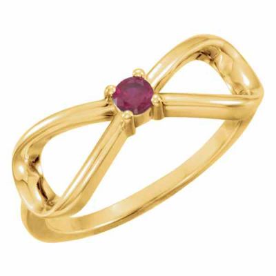 Personalized Gemstone Infinity Ring -  - STLRG-71679Y1
