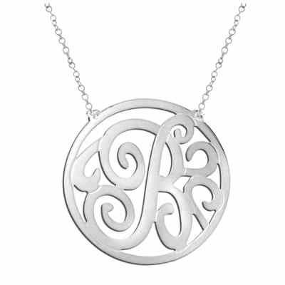 Personalized Monogram Necklace in Sterling Silver -  - JAPD-ZC30473L-A-SS